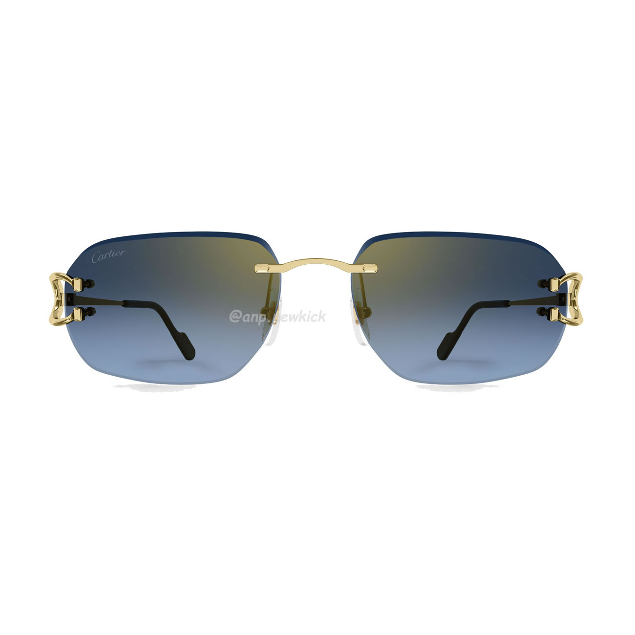 Cartier Eyewear Rimless Rectangle Frame Sunglasses (7) - newkick.org